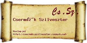 Csermák Szilveszter névjegykártya