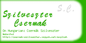 szilveszter csermak business card