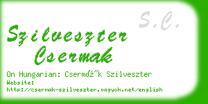 szilveszter csermak business card